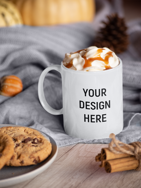 Custom White Coffee Mugs - 325 ml