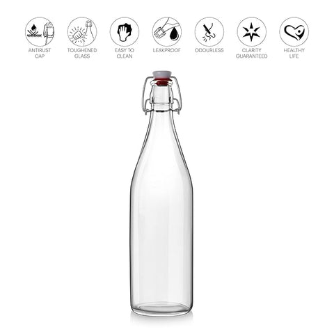CELLO Aquaria Glass Water Bottle For Daily Use 1000 ml