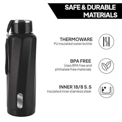 CELLO Puro Steel-X Turbo 600 Inner Steel Insulated Water Bottle 500 ml