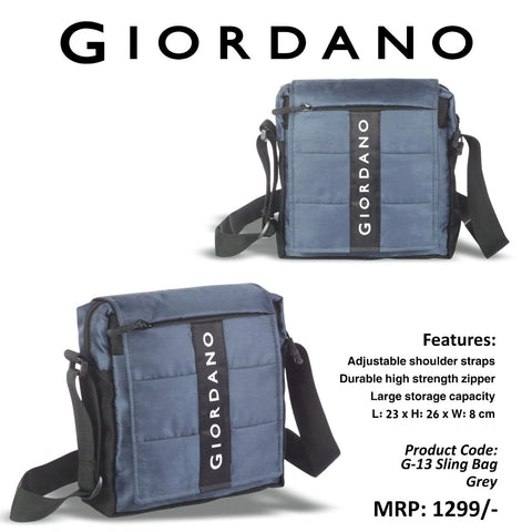 G 13 Glordano Sling Bag 01 Grey