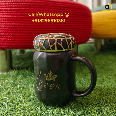 Black Gold Queen Printed Coffee Mug