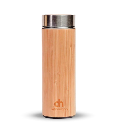 Personalized Bamboo Bottle Stainless Steel Vacuum Insulated - 500 ML
