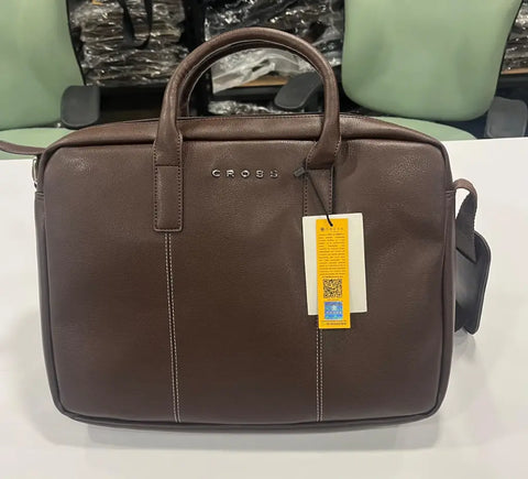 croco classy brlefcase-brown