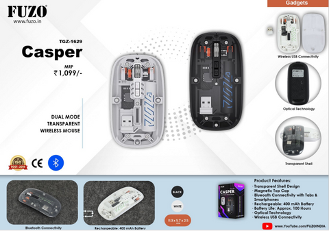 Casper - Dual Mode Transparent Wireless Mouse