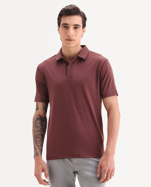 Rare Rabit ZENI - BLACK REGULAR FIT PLAIN POLO