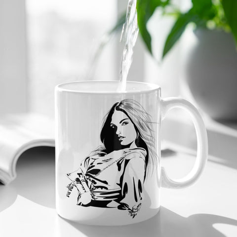 Customizable White Coffee Mugs - adihuman
