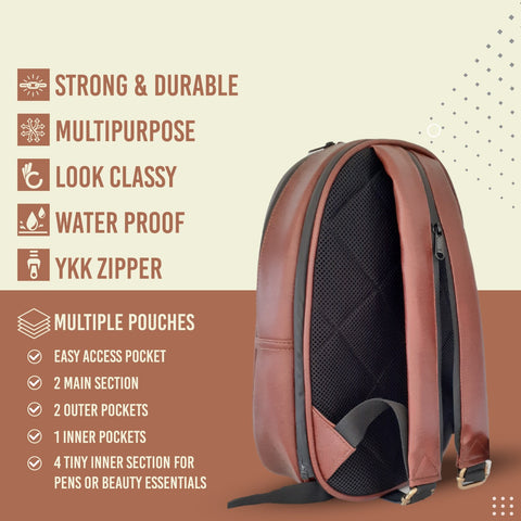 PACKEAZY Faux Leather - Most Useful and Stylish Day Bag - adihuman