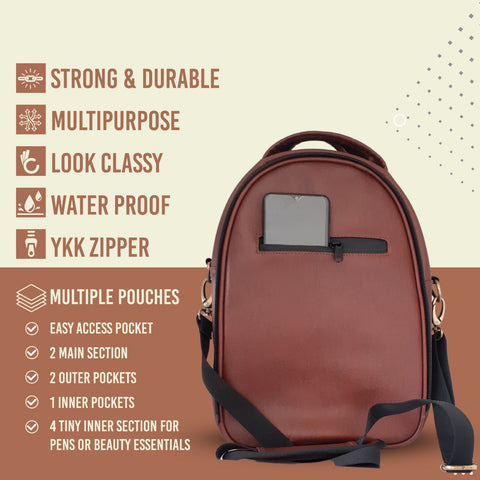 PACKEAZY Faux Leather - Most Useful and Stylish Day Bag - adihuman