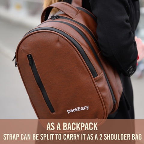 PACKEAZY Faux Leather - Most Useful and Stylish Day Bag - adihuman