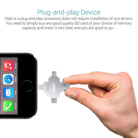 DISKI MULTI PURPOSE CARD READER FOR ANDROIDIPHONE WINDOWS
