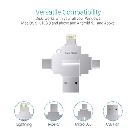 DISKI MULTI PURPOSE CARD READER FOR ANDROIDIPHONE WINDOWS