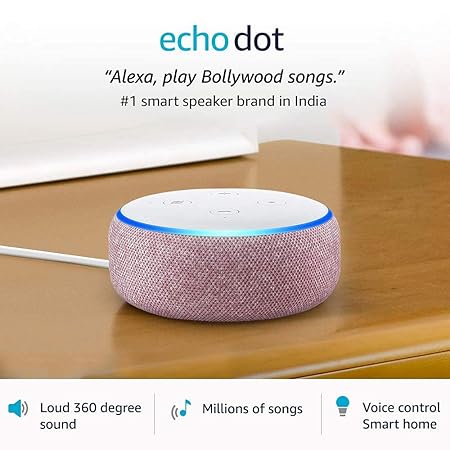 Echo Dot (3rd Gen) - #1 smart speaker brand in India with Alexa (Purple)