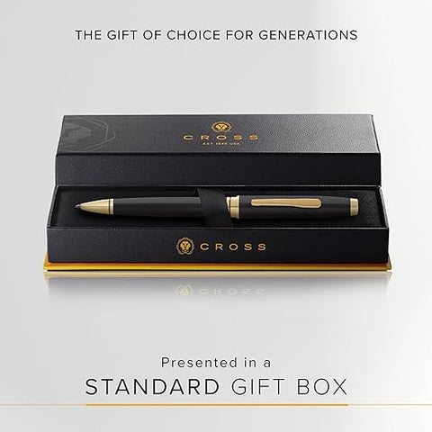 cross coventry black lacquer with gold-tone ballpoint pen