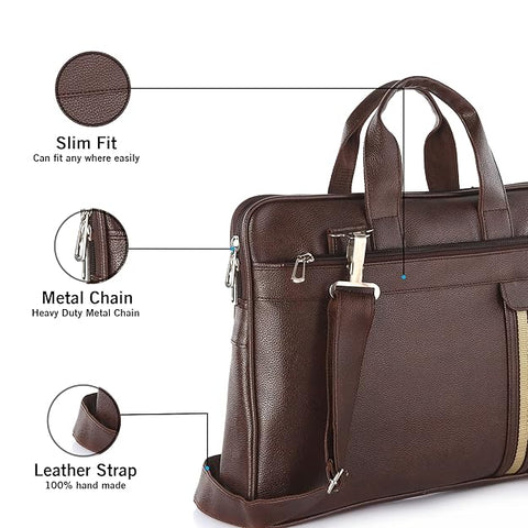 KC 05 Pyramid Laptop Bag Brown