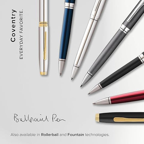 cross coventry black lacquer with gold-tone ballpoint pen