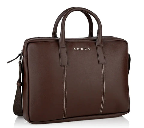 croco classy brlefcase-brown