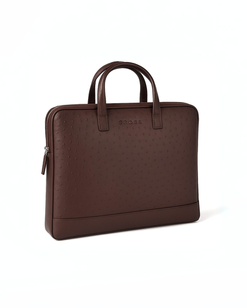 Racie Laptop Sleeve With Luggage Strap & Handle – Brown
