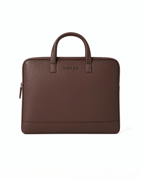 Racie Laptop Sleeve With Luggage Strap & Handle – Brown