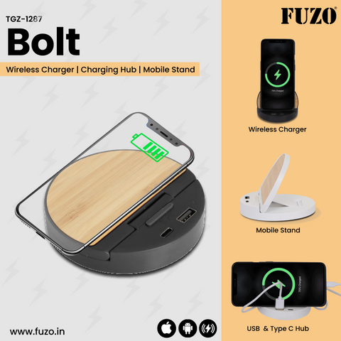 Bolt  Wireless Charger | Charging Hub | Mobile Stand