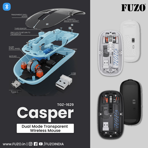 Casper - Dual Mode Transparent Wireless Mouse