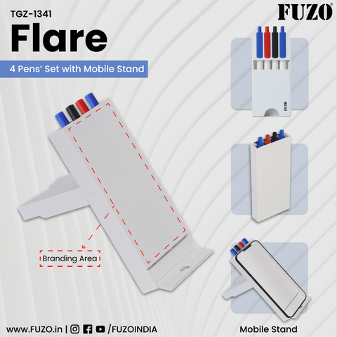 Flare  4 Pens' Set with Mobile Stand