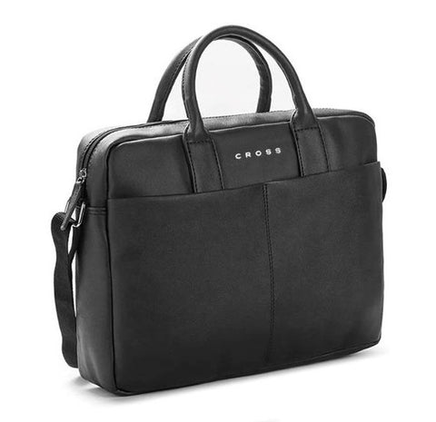 jiloz prime briefcase black with trolley strap