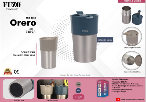 Orero  Double Wall Stainless Steel Mug