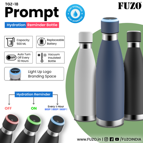 Prompt  Hydration Reminder Bottle (Double Wall SS)