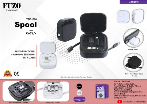 Spool - Multi-Functional Charging Essentials with Cable