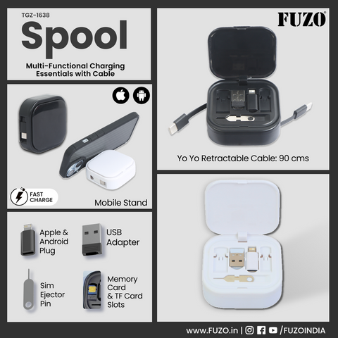 Spool - Multi-Functional Charging Essentials with Cable