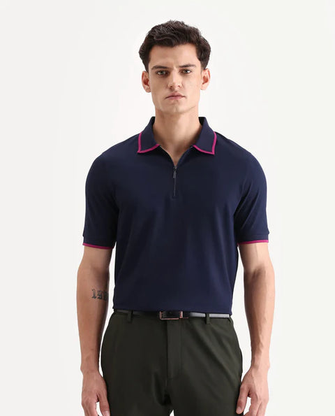 Rare Rabit TROG - LIGHT BEIGE REGULAR FIT PLAIN POLO