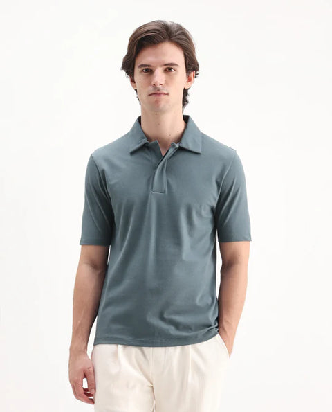 Rare Rabit ZENI - BLACK REGULAR FIT PLAIN POLO