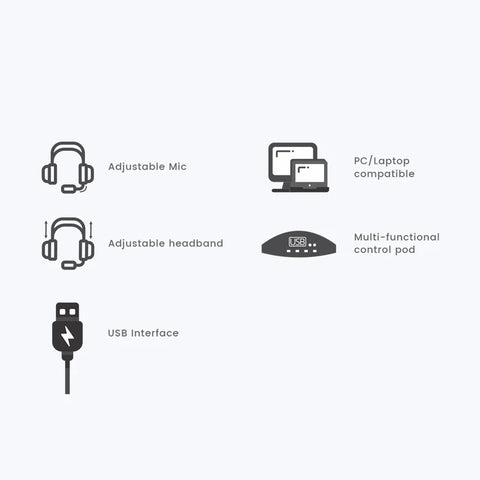Zebronics H- ZEBRONICS  USB HEADPHONE WITH MIC (SUPREME)