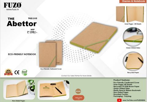 The Abettor  Eco-Friendly Notebook