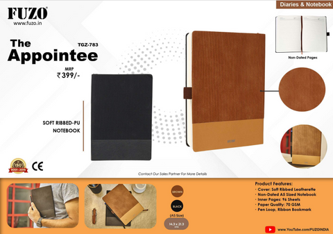 The Appointee  Soft Ribbed-PU Notebook