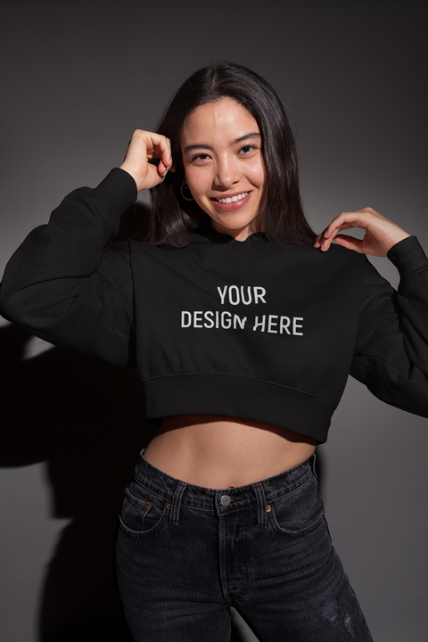 Crop hoodie custom deals