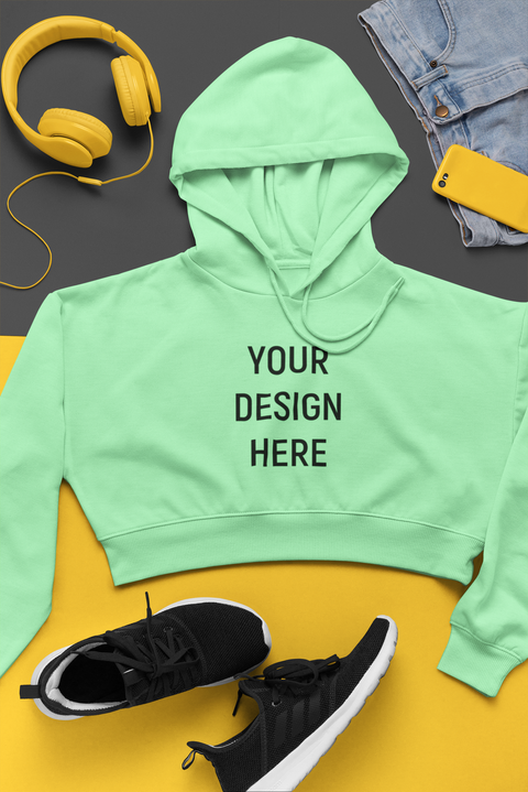 Customize crop top top hoodie