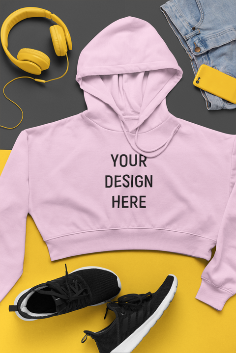 Custom Crop Top Hoodie For Women and Teens adihuman