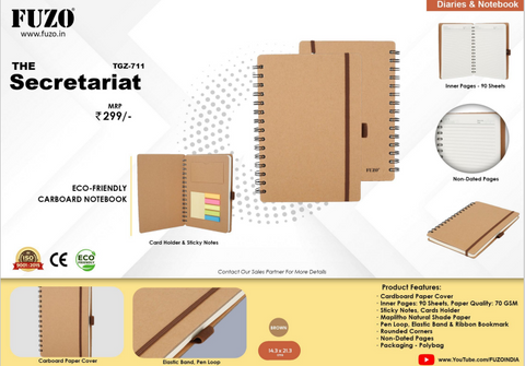 The Secretariat  Eco-Friendly Cardboard Notebook