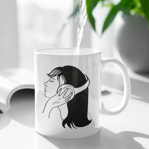 Customizable White Coffee Mugs - adihuman